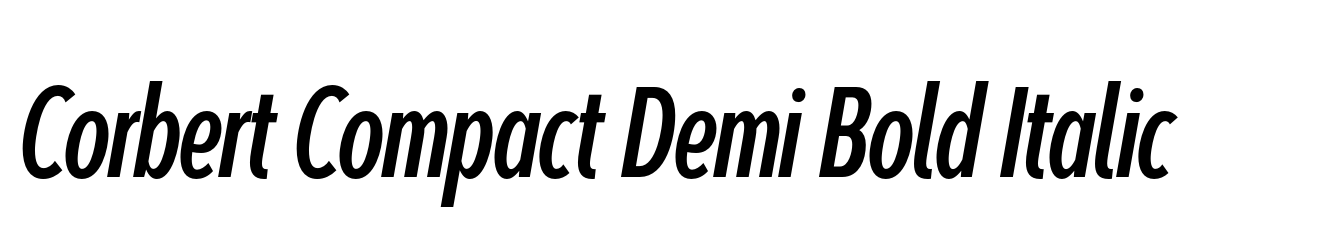 Corbert Compact Demi Bold Italic